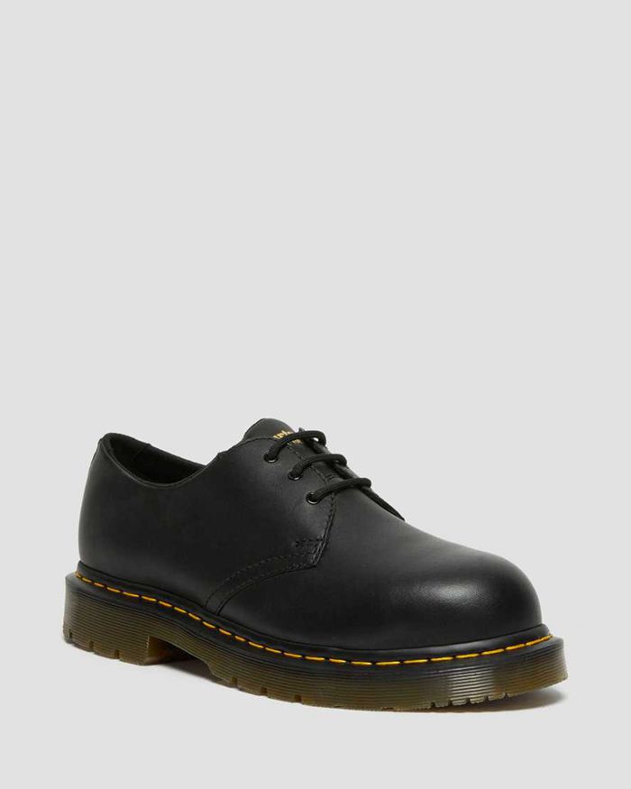 Dr Martens Oxfords Dame Svart 1461 Slip Resistant Steel Toe 6978JWNXV